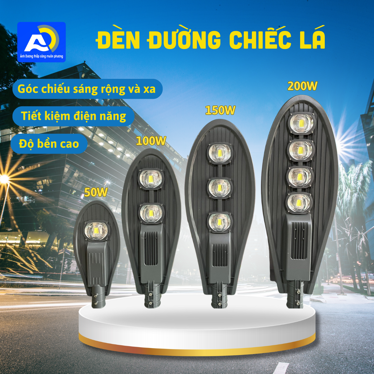 Khám phá vẻ đẹp độc đáo của đèn đường chiếc lá đèn đường chiếc lá đa dạng về mẫu mã và công suất
