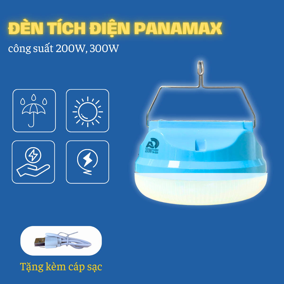 Bật mí các ưu điểm của đèn tích điện có thể bạn chưa biết Đèn sạc tích điện