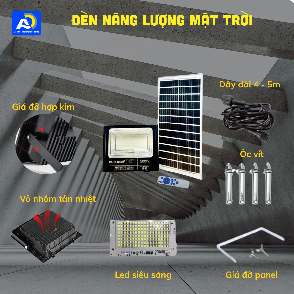 cấu tạo của đèn năng lượng mặt trời