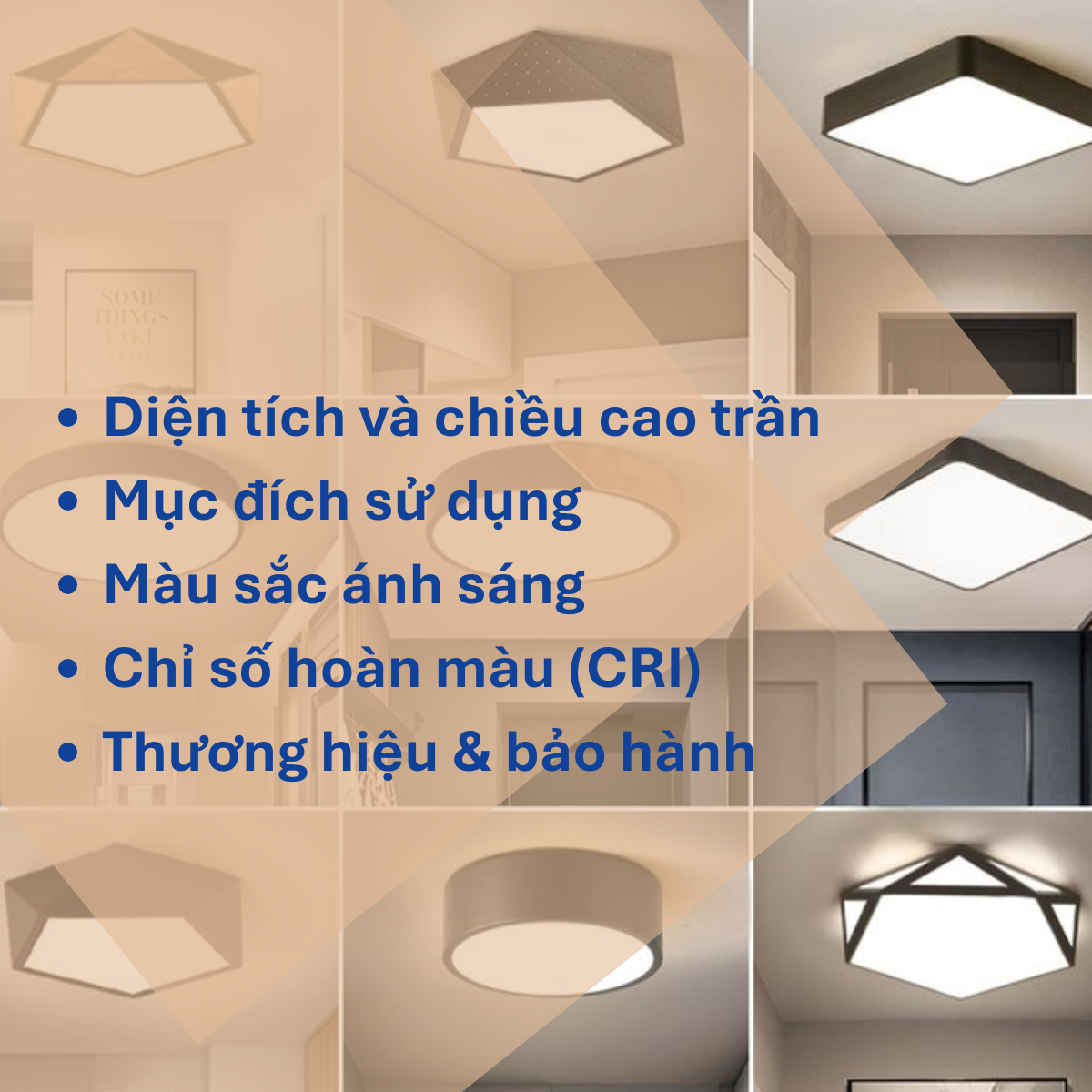 kinh nghiệm chọn đèn ốp trần