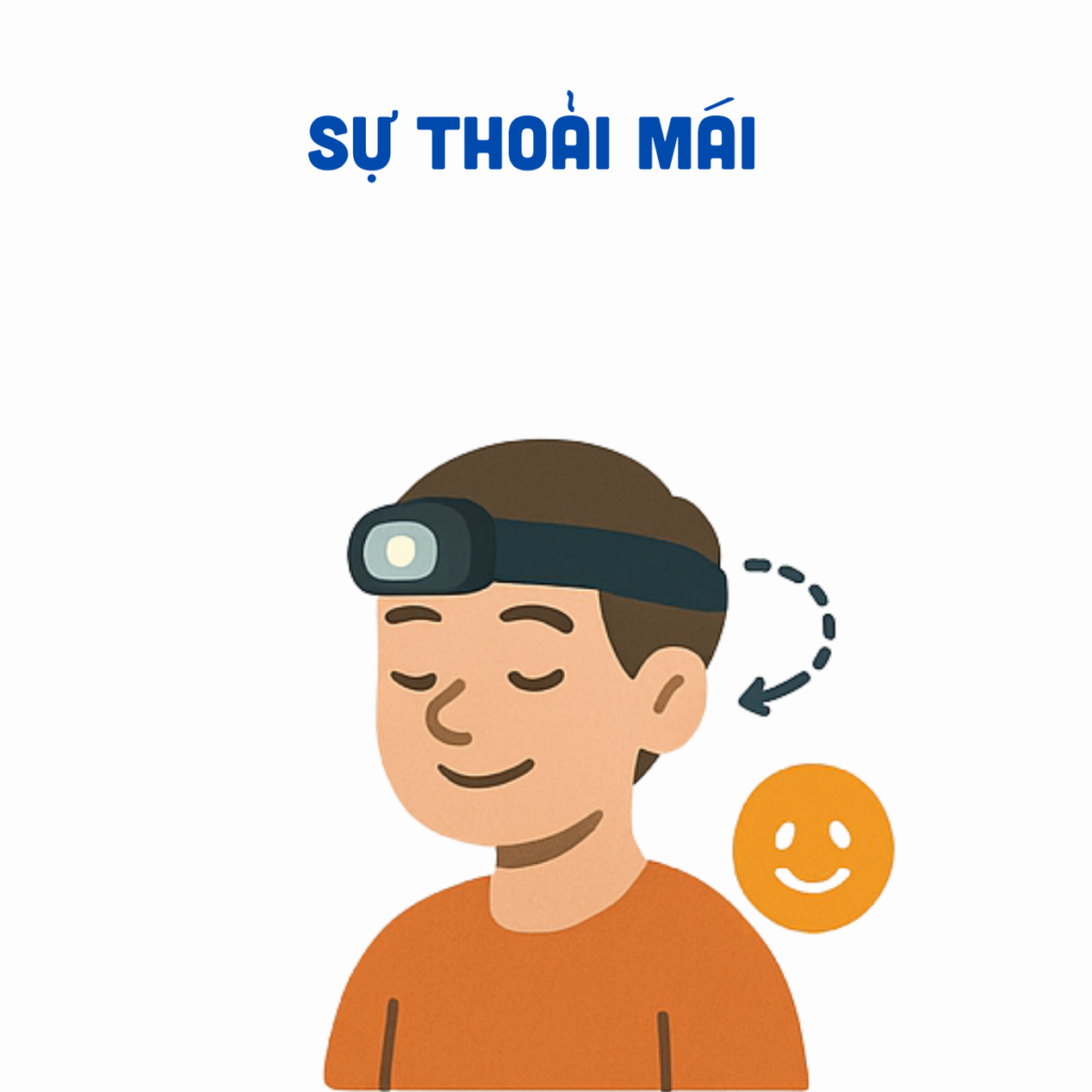 Sử dụng đèn đội đầu cần ưu tiên sự thoải mái