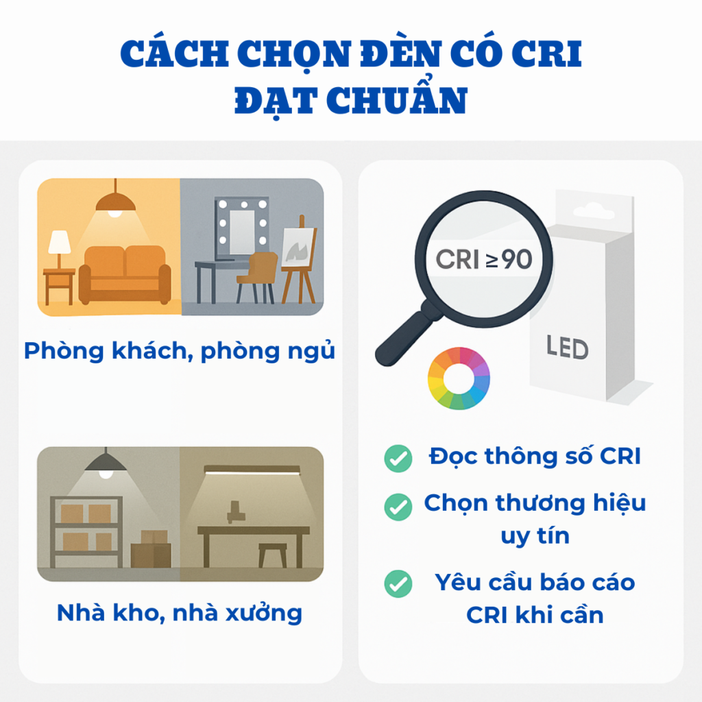 Lựa chọn đèn LED có CRI đạt chuẩn giúp bạn tiết kiệm chi phí đầu vào