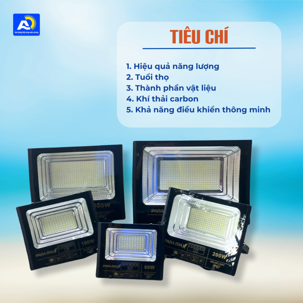 tiêu chí lựa chọn đèn chiếu sáng thân thiện với môi trường