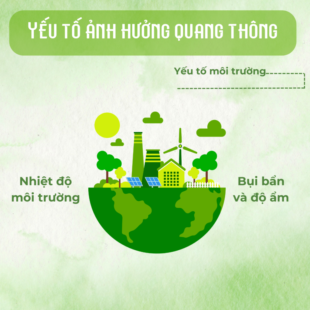 yếu tố môi trường tác động đến quang thông