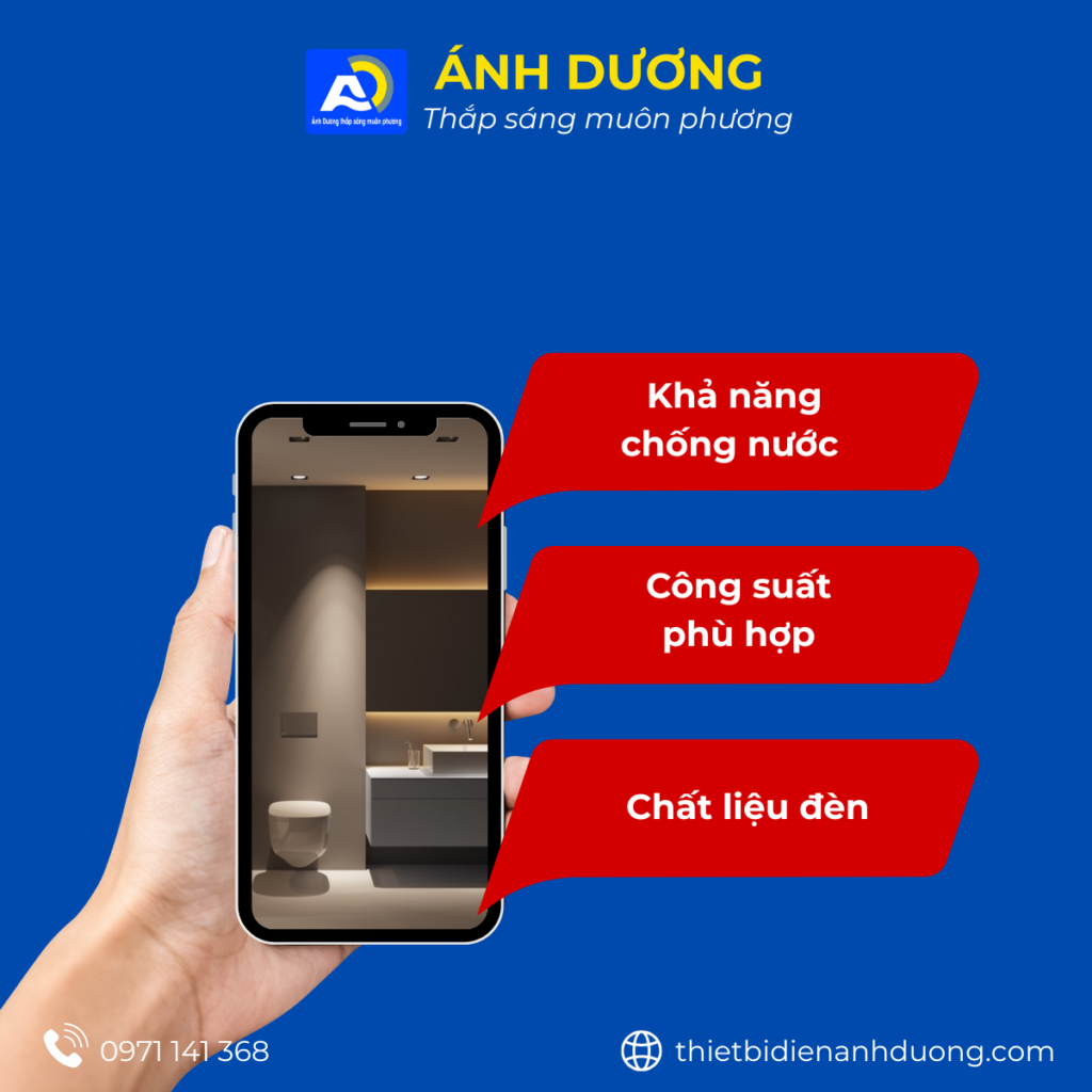 Đèn nhà vệ sinh nên dùng loại đèn gì? Một số lưu ý khi chọn đèn nhà vệ sinh