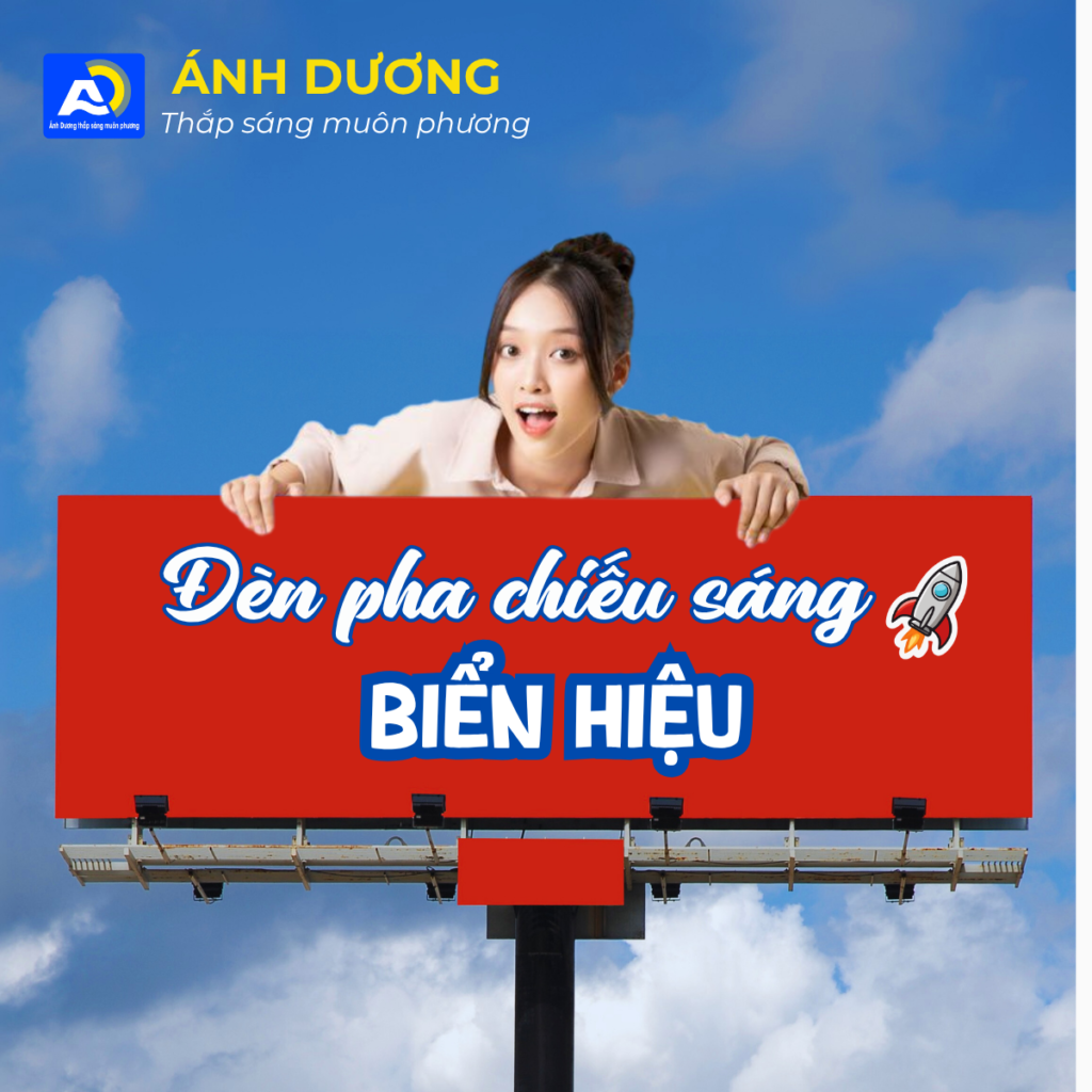 đèn pha chiếu sáng biển hiệu