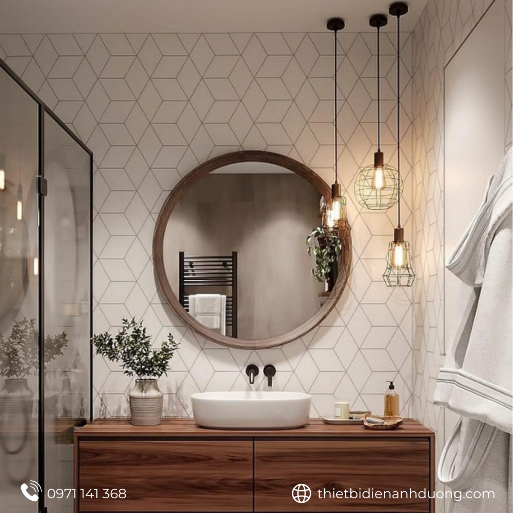 Đèn nhà vệ sinh nên dùng loại đèn gì? Mẫu đèn thả trần cho nhà vệ sinh